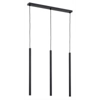 Hängelampe Schwarz Metall 60 cm 3-flammig Modern...