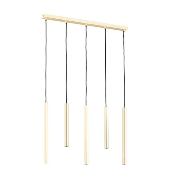 Hängeleuchte Metall Gold 60 cm 5-flammig Modern für Esstisch