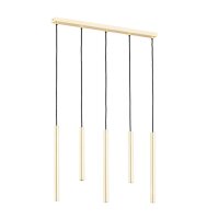 Hängeleuchte Metall Gold 60 cm 5-flammig Modern...