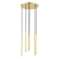 Hängelampe Metall Gold 30 cm, max. 85 cm, 6x G9 Modern