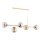 H&auml;ngeleuchte Rauchglas Metall 110 cm Gold E14 Retro Esszimmer