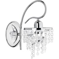 Wandleuchte Kristall Metall 21 cm Chrom E14 Modern