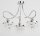 Deckenlampe Kristall Metall 47 cm Chrom E14 3-flammig Modern