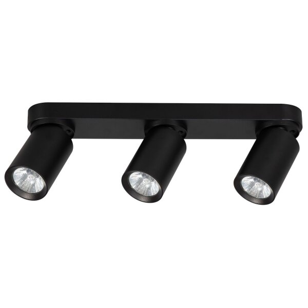 Deckenlampe 3-flammig GU10 Schwarz 38 cm Metall Spot