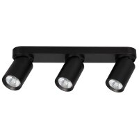 Deckenlampe 3-flammig GU10 Schwarz 38 cm Metall Spot