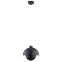 H&auml;ngelampe Schwarz rund 27 cm, max. 85 cm, Retro E27