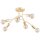 Deckenlampe Metall 55 cm Gold 6-flammig E27 Retro