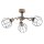 Deckenlampe Holz Schwarz 75 cm E27 3-flammig Retro Design