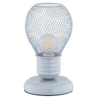 Tischlampe Kinder Grau Metall E14 21 cm Drahtschirm