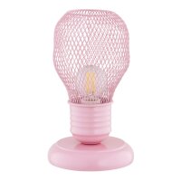 Tischleuchte Kinderzimmer Rosa 21 cm Metall E14 Schirm