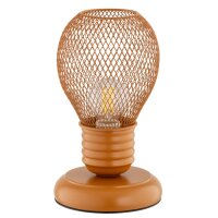 Kinderzimmerleuchte Tisch Metall 21 cm Dunkelorange E14