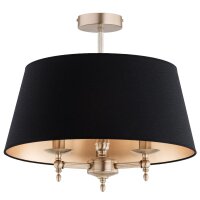Deckenleuchte rund Ø 50 cm Gold Schwarz 3-flammig...