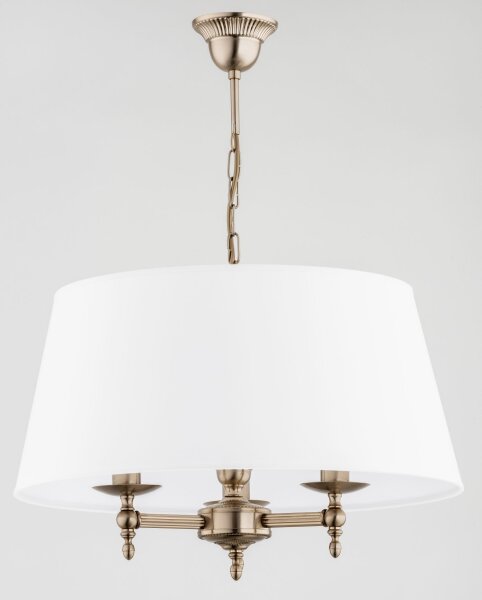 Hängeleuchte Weiß Gold Ø 50 cm E14 3-flammig Jugendstil