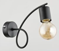 Wandlampe Metall klein Schwarz Retro Design E27 22 cm