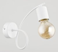 Wandlampe Weiß Metall H: 22 cm E27 Retro Design