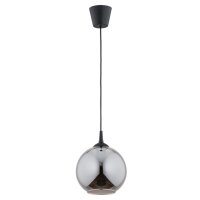 Hängelampe Rauchglas 20 cm Schwarz E27 Retro...