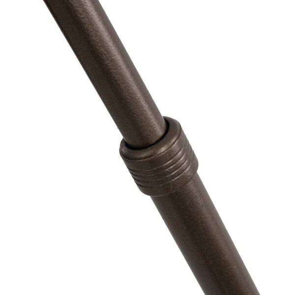 Bogenleuchte Stoff Braun blendarm E27 190 cm Modern