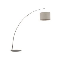 Bogenleuchte Stoff Braun blendarm E27 190 cm Modern