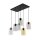 Pendelleuchte Schwarz Metall 58 cm E27 stilvoll Glas