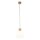 Pendelleuchte Beige Glas Holz Metall B:20 cm E27