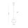 Pendelleuchte Beige Glas Holz Metall B:20 cm E27