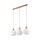 Pendelleuchte Modern Metall Holz Glas Beige 72 cm E27