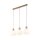 Pendelleuchte Modern Metall Holz Glas Beige 72 cm E27