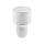 Tischlampe Glas Weiß E27 48 cm elegant Stoff stilvoll