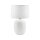 Tischlampe Glas Weiß E27 48 cm elegant Stoff stilvoll