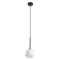 Pendelleuchte zeitlos Metall Schwarz B:15 cm G9 Weiß