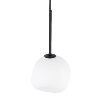 Pendelleuchte zeitlos Metall Schwarz B:15 cm G9 Weiß