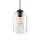 Pendelleuchte Metall Schwarz B:14 cm E27 Glas Rosa