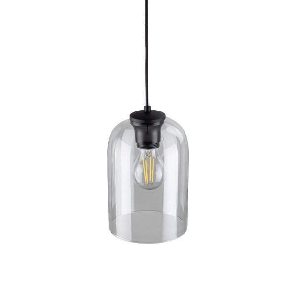 Pendelleuchte Glas Metall Transparent E27 B:14 cm