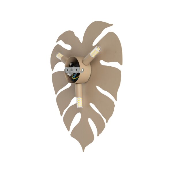 Wandleuchte 3-flammig in Beige G9 B:35 cm Stahl elegant
