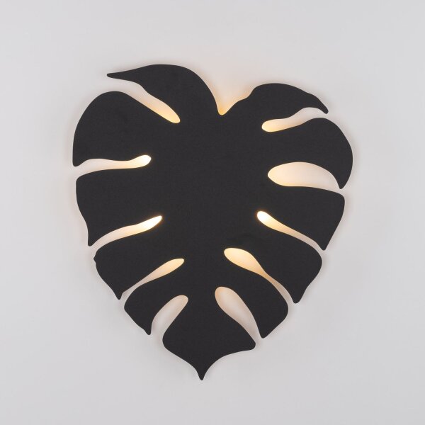 Wandleuchte 4-flammig Stahl Schwarz G9 B:49 cm