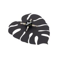 Wandleuchte 4-flammig Stahl Schwarz G9 B:49 cm