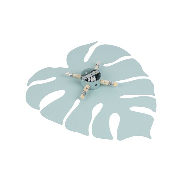 Wandleuchte 4-flammig indirekt Stahl Mint G9 B:49 cm