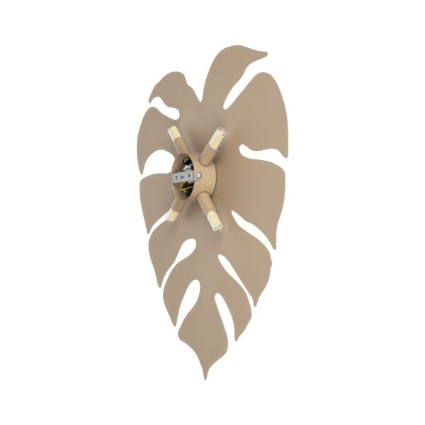 Wandleuchte 4-flammig Stahl Beige G9 B:49 cm indirekt