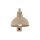 Wandleuchte mit Schalter Holz Metall Beige E27 B:18 cm