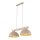 Pendelleuchte Metall Holz 83 cm Beige E27 2-flammig
