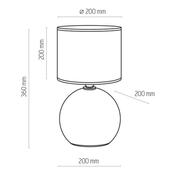 Tischleuchte Weiß Modern 36 cm E27 Glas Stoff stilvoll