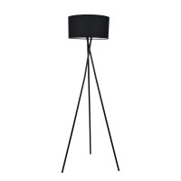 Stehleuchte Metall Zeitlos 160 cm Schwarz E27 Dreibein