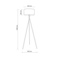 Stehleuchte Metall Zeitlos 160 cm Schwarz E27 Dreibein