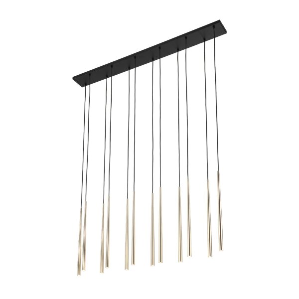 Elegante Hängelampe Gold Schwarz 120 cm G9 12-flammig