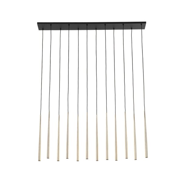 Elegante Hängelampe Gold Schwarz 120 cm G9 12-flammig