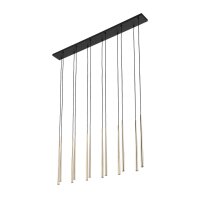 Elegante Hängelampe Gold Schwarz 120 cm G9 12-flammig