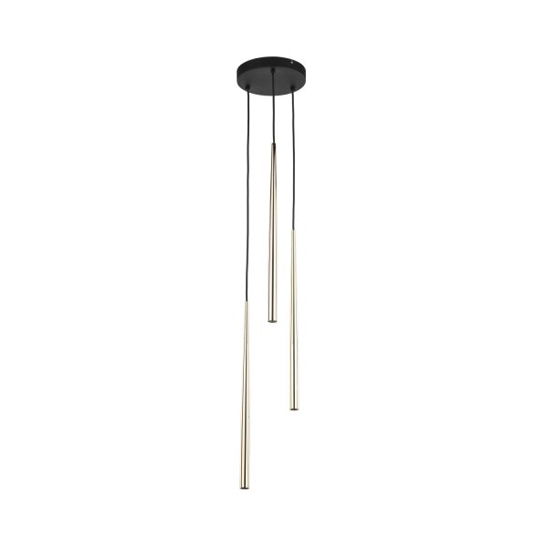Pendelleuchte Elegant B:20 cm Schwarz G9 Stahl Gold