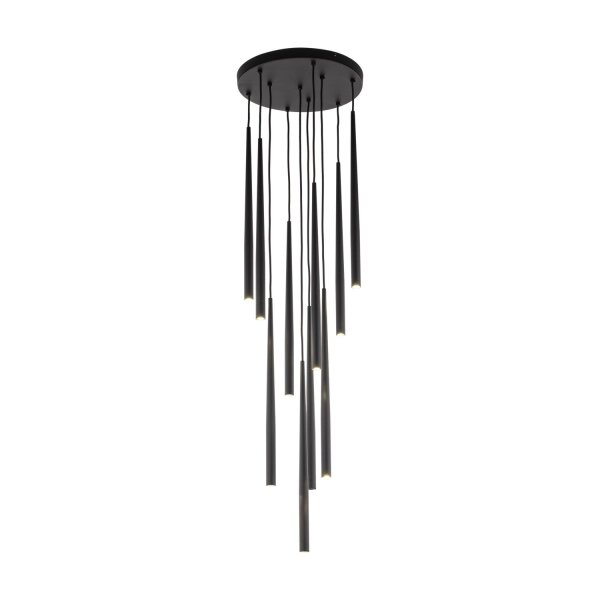 Hängelampe Schwarz Modern B:35 cm G9 10-flammig