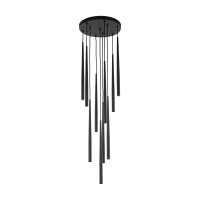 H&auml;ngelampe Schwarz Modern B:35 cm G9 10-flammig