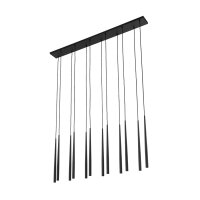 Pendelleuchte Schwarz G9 120 cm Zeitlos Stahl Zylinder